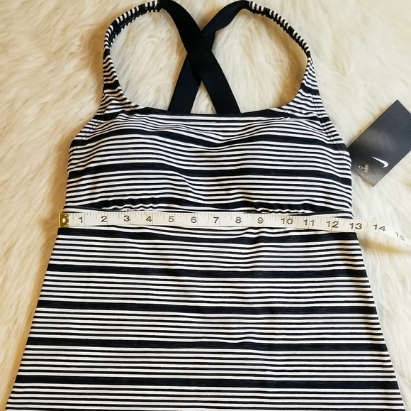 NIKE 6:1 Heather Stripe Crossback Tankini 2-Piece - Picture 8 of 14